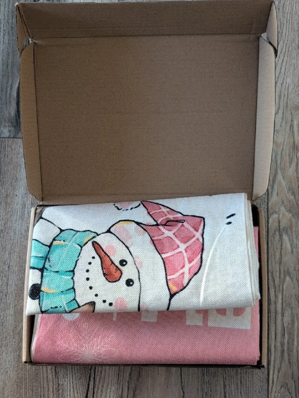Holiday Decorative Pillow Cover Set  of 4 Pastel Christmas Designs Zip 17 X 17